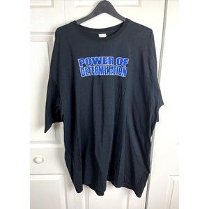 Vintage Powerline Distressed Power Of Determination 100% Cotton T-Shirt Size 2XL